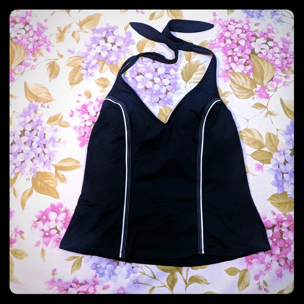 Anne Cole tankini top bra-in swimsuit Navy 10 M